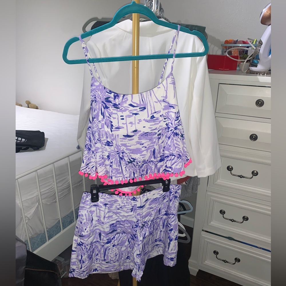 Super Cute Lilly Pulitzer Matching Top and Shorts Set